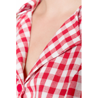BELSIRA Retro-Jumpsuit rot/weiss