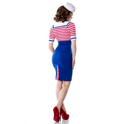 BELSIRA Marinekleid blau/rot/weiss