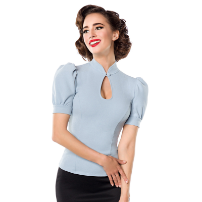 BELSIRA Jersey-Bluse hellblau