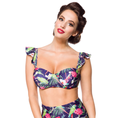 BELSIRA Vintage Bikinioberteil dunkelblau