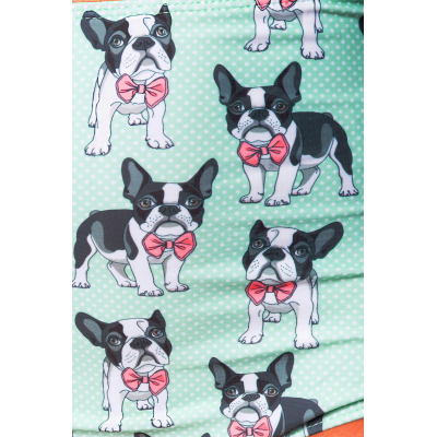 BELSIRA Bikinihöschen blau/weiss/schwarz