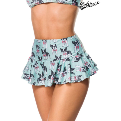 BELSIRA Bikiniröckchen blau/weiss/schwarz