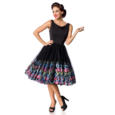 BELSIRA Belsira Premium Vintage Blumenkleid black