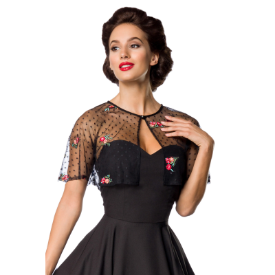 BELSIRA Vintage-Kleid mit Cape black