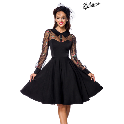 BELSIRA Vintage-Kleid schwarz/bunt