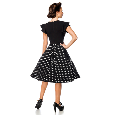 BELSIRA elegantes Retrokleid schwarz/weiss