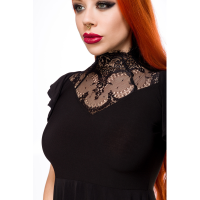 OCULTICA Kleid mit Spitzeneinsatz black