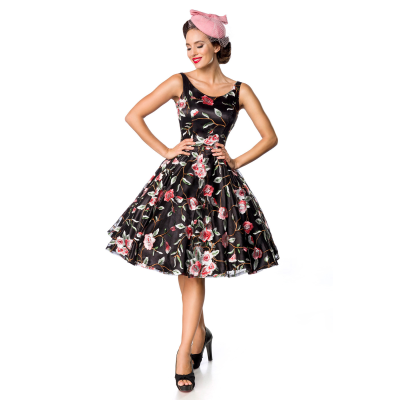 BELSIRA Belsira Premium Vintage Blumenkleid black / pink
