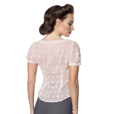 BELSIRA Vintage Schluppenbluse ROSA