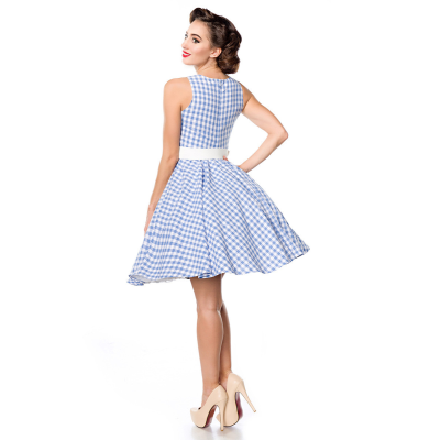 BELSIRA Karokleid blau/weiss
