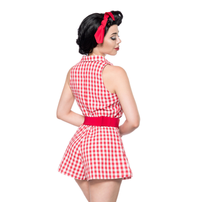 BELSIRA Retro-Jumpsuit rot/weiss