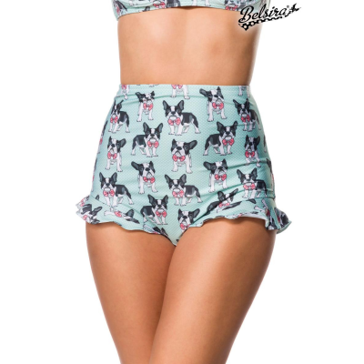 BELSIRA Bikinihöschen blau/weiss/schwarz