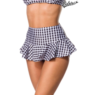 BELSIRA Bikiniröckchen schwarz/weiss