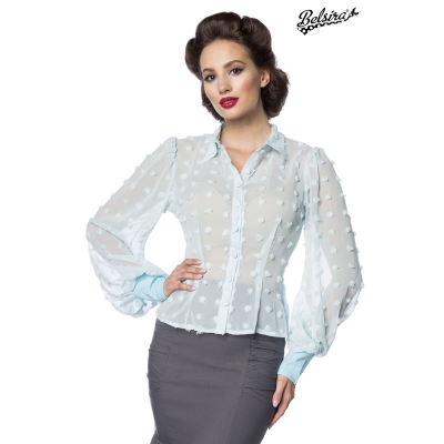 BELSIRA Vintage-Bluse blau