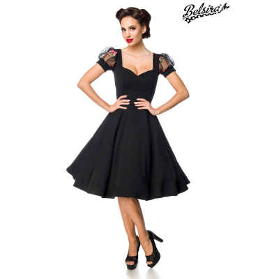 BELSIRA Kleid mit Puffärmeln black