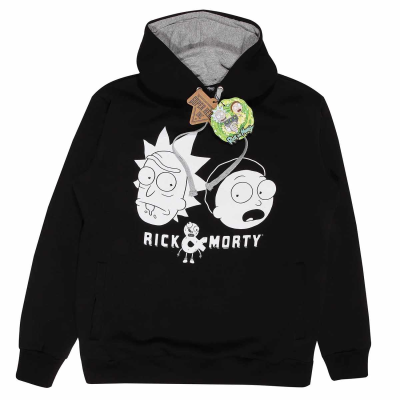 Rick and Morty - Pair (Unisex Black Pullover Hoodie)  Schwarz