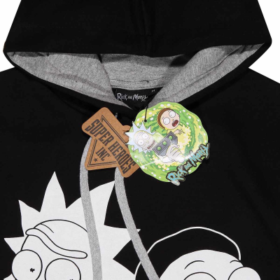 Rick and Morty - Pair (Unisex Black Pullover Hoodie)  Schwarz