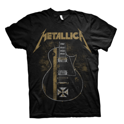 Metallica - Hetfield Iron Cross (Unisex Black T-Shirt)  black