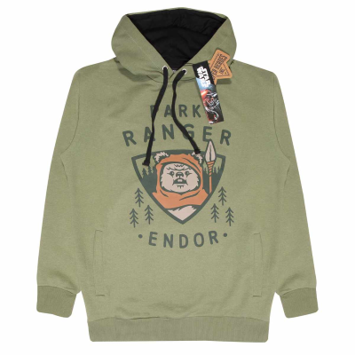 ** Superheroes Inc. Star Wars - Endor Park Ranger (Unisex Green Contrast Pullover Hoodie)  ** green