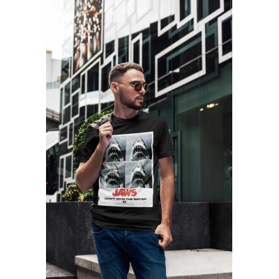 Jaws - Dont Go In The Water (Unisex Black T-Shirt)  Schwarz