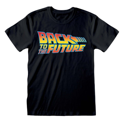 " Back To The Future - Vintage Logo (Unisex Black T-Shirt)  Schwarz