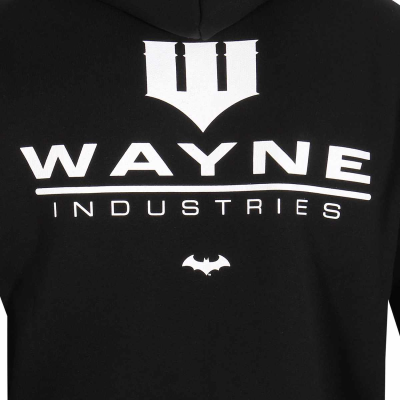 Superheroes Inc. DC Batman - Wayne Industries (Unisex Black Contrast Zip Up Contrast Hood)  Schwarz