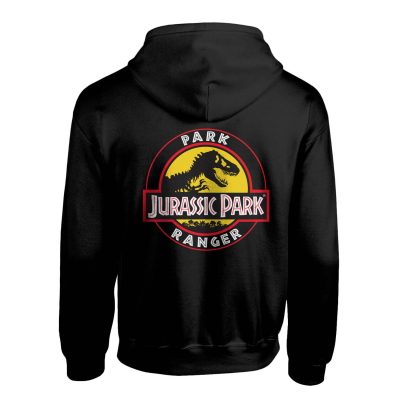 ** Jurassic Park - Park Ranger (Unisex Black Zip-Up Hoodie)  ** Schwarz