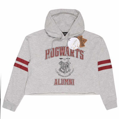 ** Superheroes Inc. Harry Potter - Hogwarts Alumni (Unisex Heather Grey Cropped Pullover)  ** Heather Grey