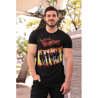 Warriors, The - Line Up Angle (Unisex Black T-Shirt)  black
