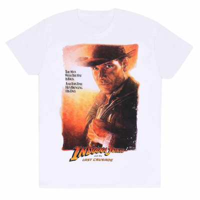 LAST CHANCE Indiana Jones - The Last Crusade Poster (Unisex White T-Shirt)  weiß