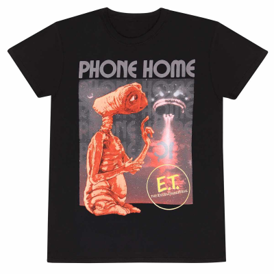 E.T - Phone Home (Unisex Black T-Shirt)  Schwarz