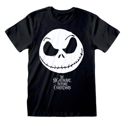 Nightmare Before Christmas - Jack Face (Unisex Black T-Shirt)  Schwarz