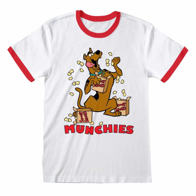 Scooby-Doo - Munchies (Unisex White Ringer T-Shirt)  weiß