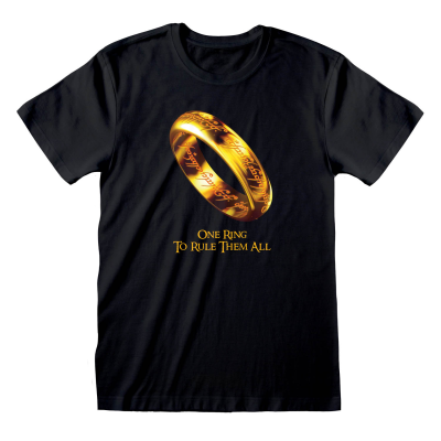 Lord Of The Rings - One Ring To Rule Them All (Unisex Black T-Shirt)  Schwarz