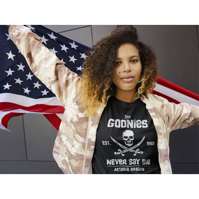 Goonies, The - Never Say Die (Unisex Black T-Shirt)  Schwarz