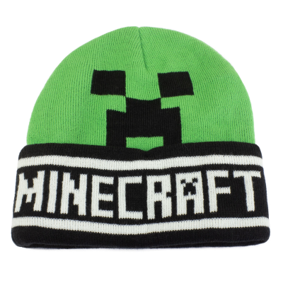 Minecraft - Creeper Face (Unisex Green Beanie)  Grün