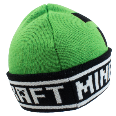 Minecraft - Creeper Face (Unisex Green Beanie)  Grün