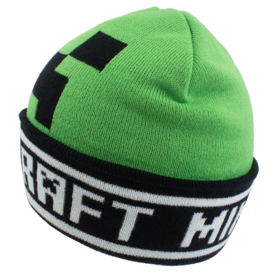 Minecraft - Creeper Face (Unisex Green Beanie)  Grün