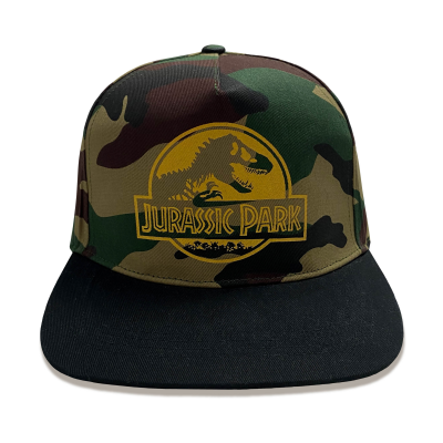 Jurassic Park - Gold Logo Camo (Unisex Multi  Snapback Cap)  multi