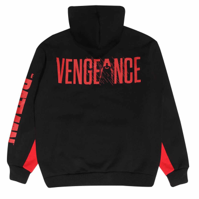 ** Superheroes Inc. DC The Batman - Icon And Text (Unisex Black Contrast Pullover Hoodie)  ** black