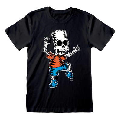 Simpons, The - Skeleton Bart (Unisex Black T-Shirt)  black