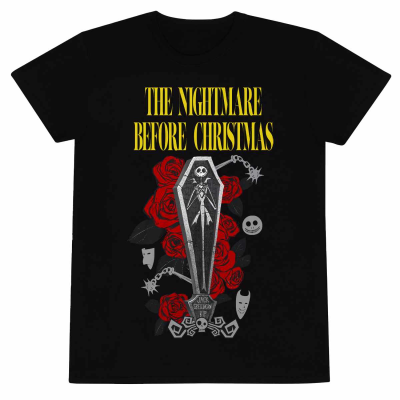 Nightmare Before Christmas - Jack Coffin (Unisex Black T-Shirt)  Schwarz