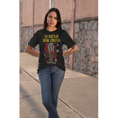 Nightmare Before Christmas - Jack Coffin (Unisex Black T-Shirt)  Schwarz