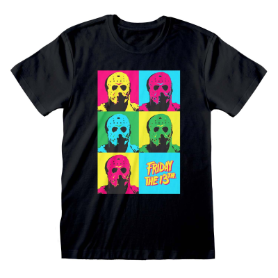Friday The 13th - Jason Pop Art (Unisex Black T-Shirt)  Schwarz