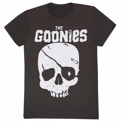 Goonies, The - Skull And Logo (Unisex Charcoal T-Shirt)  Charcoal