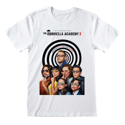** Umbrella Academy - Season 2 Poster (Unisex White T-Shirt)  ** weiß