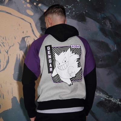 Pokemon - Gengar Shadow (Unisex Heather Grey Pullover Hoodie)  Heather Grey