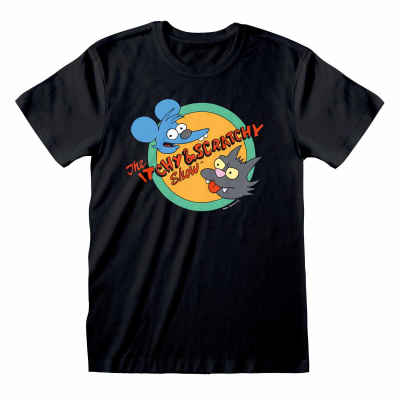 Simpsons - Itchy And Scratchy (Unisex Black T-Shirt)  Schwarz