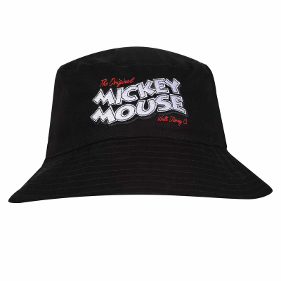 Disney Mickey And Friends - Disney Mickey Logo (Unisex Black Bucket Hat)  black