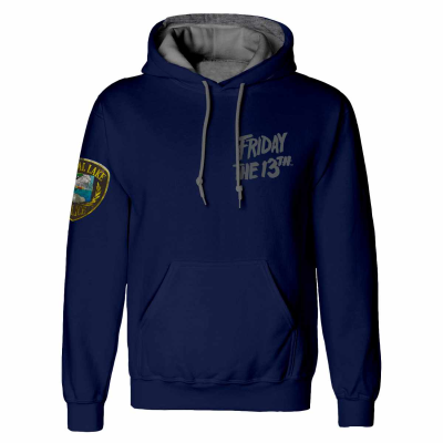 ** Superheroe Inc. Friday The 13th - Crystal Lake Police (Unisex Navy Pullover Hoodie)  ** Marine